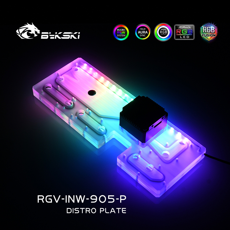 Distro Plate Ddc Pump Combo - Bykski RGV-INW-905-P Akrylowa Płyta Dystrybucyjna /